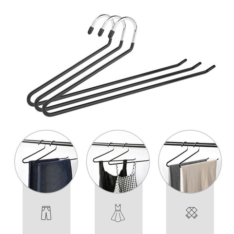 Rootz Hanger - Clothes Hanger - Set Of 20 Hangers - Coat Hanger - Garment Hanger - Clothing Hanger - Metal Hanger - Black - 38 x 0.5 x 14.5 cm