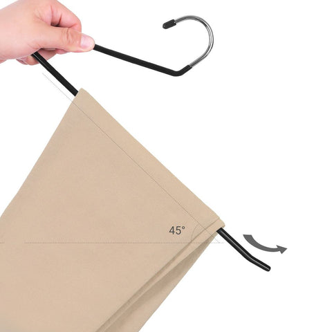 Rootz Hanger - Clothes Hanger - Set Of 20 Hangers - Coat Hanger - Garment Hanger - Clothing Hanger - Metal Hanger - Black - 38 x 0.5 x 14.5 cm