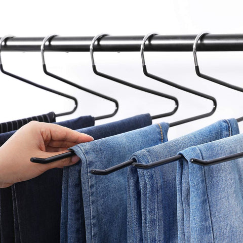 Rootz Hanger - Clothes Hanger - Set Of 20 Hangers - Coat Hanger - Garment Hanger - Clothing Hanger - Metal Hanger - Black - 38 x 0.5 x 14.5 cm