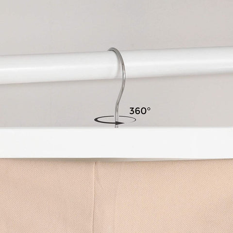 Rootz Hosenbügel – Set mit 8 Hosenbügeln – Kleiderbügel – Kleiderbügel – Kleiderbügel – mit Clips – Weiß – 34 x 1,2 x 12,5 cm