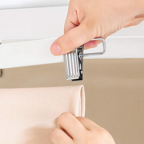 Rootz Hosenbügel – Set mit 8 Hosenbügeln – Kleiderbügel – Kleiderbügel – Kleiderbügel – mit Clips – Weiß – 34 x 1,2 x 12,5 cm