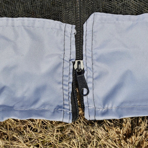 Rootz Pavillon – Gartenpavillon – Festzelt-Partyzelt – Zelt mit Moskitonetz – wetterfest – Metall + Polyester – Grau – 3 x 3 m