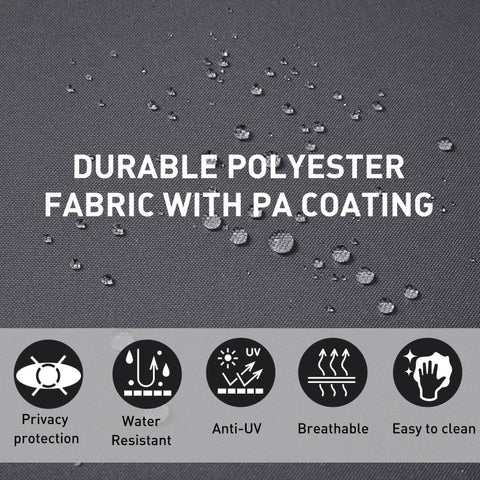 Rootz Awning - Side Awning - Privacy And Sun Protection - Side Blind - Polyester - Grey - 3 x 2 m