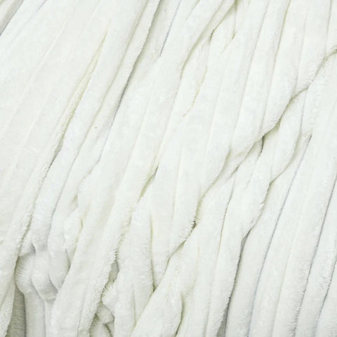 Rootz Fleece Blanket - Light & Soft - Indoor And Outdoor - Comfortable Blanket - Ideal Couple's Blanket - For 2 People - Cream White - 203L x 152W x 0.5D cm