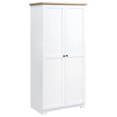 Rootz Cabinet - Storage Cabinet - Cupboard - Living Room Cabinet - Office Cabinet - White - 80Wx48Dx172H cm