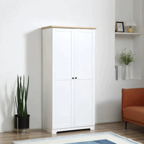 Rootz Cabinet - Storage Cabinet - Cupboard - Living Room Cabinet - Office Cabinet - White - 80Wx48Dx172H cm