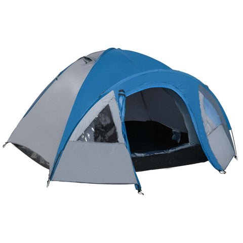 Rootz Camping Tent - Familietent - Automatische Pop Up - Tent - Blauw/Grijs - 210 X 210 X 140 cm