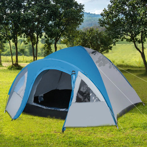 Rootz Camping Tent - Familietent - Automatische Pop Up - Tent - Blauw/Grijs - 210 X 210 X 140 cm