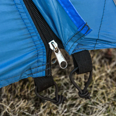 Rootz Camping Tent - Familietent - Automatische Pop Up - Tent - Blauw/Grijs - 210 X 210 X 140 cm