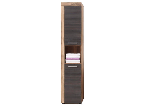 Rootz Badezimmerschrank – Aufbewahrungsschrank – Braun – 36 x 184 x 31 cm