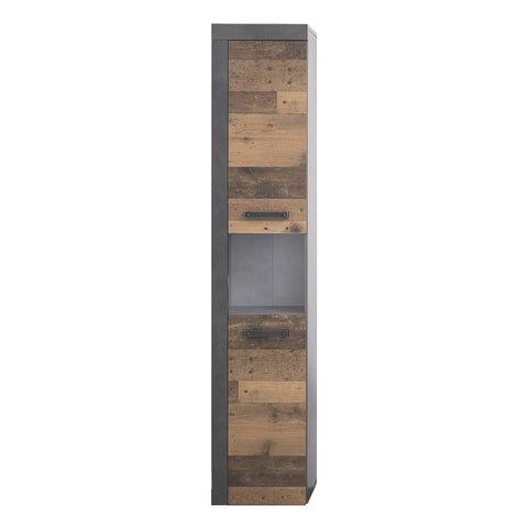 Rootz Bathroom Cabinet - Storage Cabinet - Brown and Gray - 33 x 184 x 31 cm