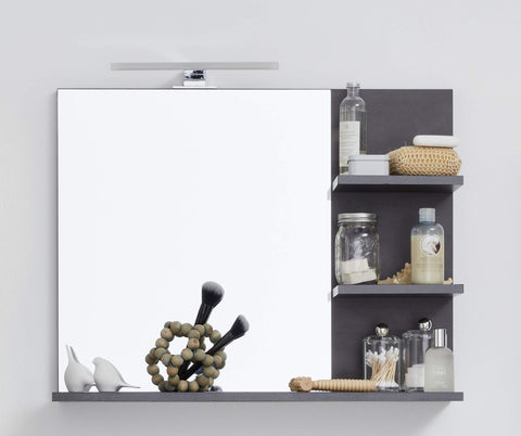 Rootz Bathroom mirror - Wall mirror - Gray - 72 x 57 x 20 cm