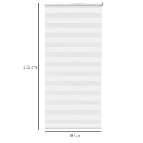 Rootz Rollo – Doppelrollo – mit Fernbedienung – USB-Schnittstelle – wiederaufladbarer Akku – weiß – 80 cm x 180 cm x 7 cm