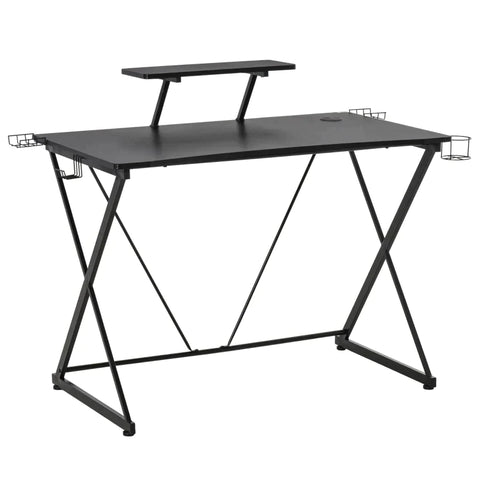 Rootz Gaming-Schreibtisch – Gaming-Tisch – Computertisch – Schreibtisch – Schwarz – 106 cm x 60 cm x 93,5 cm