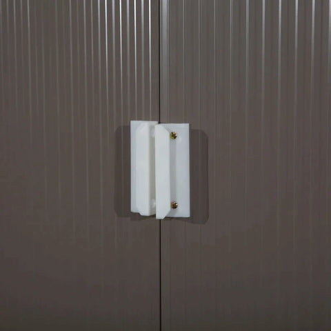 Rootz Tuinberging - Tuinschuur - Gereedschapsschuur - Schuifdeur - Ventilatieraam - Grijs - 257 x 142 x 184 cm