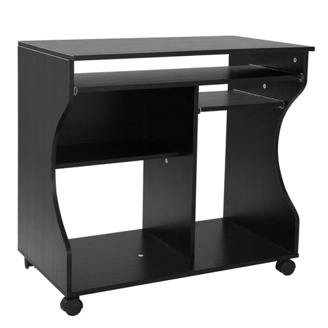 Rootz Computer Desk - Laptop Desk - Desk -computer Table - Laptop Table - Computer Laptop Desk - Black - 80 Cm X 48 Cm X 76 CM
