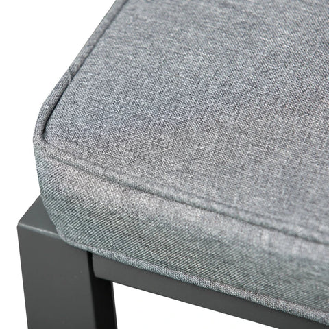 Rootz Garden Table Set - Garden Furniture - Chairs - Stools - Table - Dining Table - Polyester - Grey - 126 x 126 x 72 cm