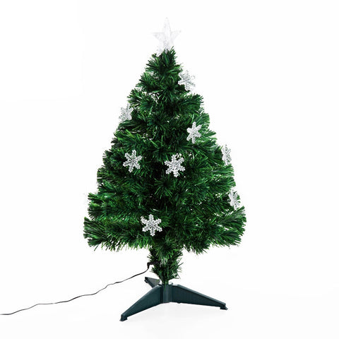 Rootz Christmas Tree - Mini Christmas Tree - Fir Tree - LED Lights - Green - ∅45 x 90 cm