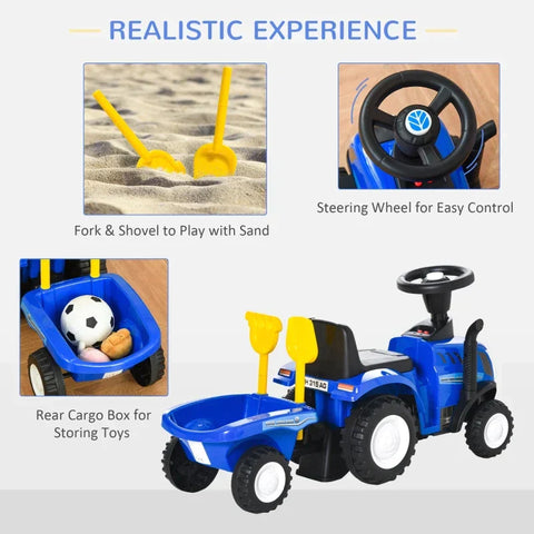 Rootz Sliding Car - Children's Vehicle - 2-in-1 Design Toy Car - Indoor & Outdoor - Blue - 91 cm x 29 cm x 44 cm