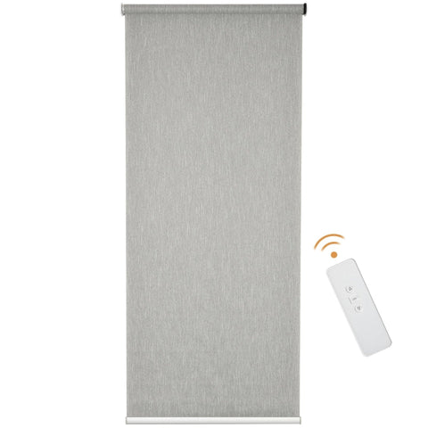 Rootz Roller Blind - Thermal Blind - With Remote Control - USB Interface - Rechargeable Battery - Grey - 80 cm x 180 cm x 7 cm