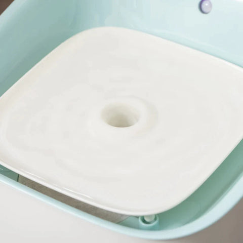 Rootz Pet Drinking Fountain - 3L Cat Fountain with Infrared Detection - Cat Drinking Fountain - 3 Modes Smart Dog Water Fountain - Quiet Automatically - ABS - White + Blue - 21 x 20 x 18 cm