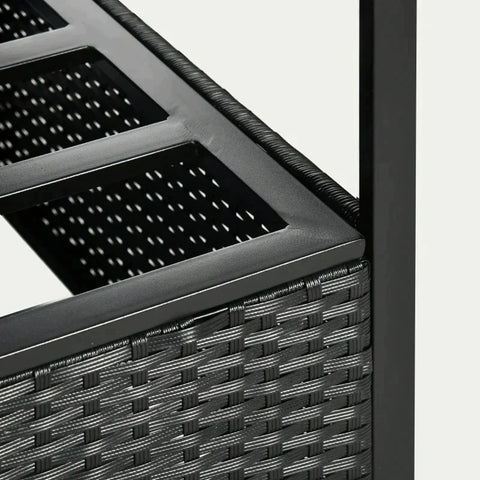 Rootz Gartenmöbel-Set mit Pergola – PE-Rattan – wetterbeständig – abnehmbare Bezüge – 230 cm x 230 cm x 210 cm