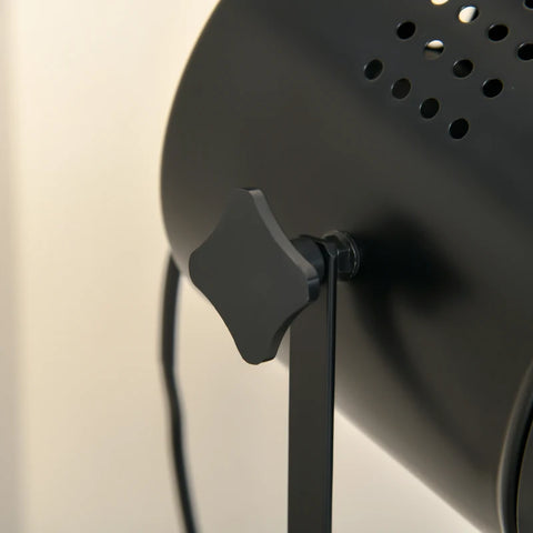 Rootz Stehleuchte – Stativ-Stehleuchte im Industriedesign – Metall – Schwarz – 58 L x 58 B x 136 H cm