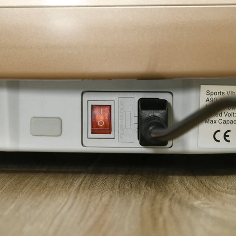 Rootz Trilplaat - 99 intensiteitsniveaus - 2 weerstandsbanden - LED-display - Goudlook - Φ59 x 15H cm