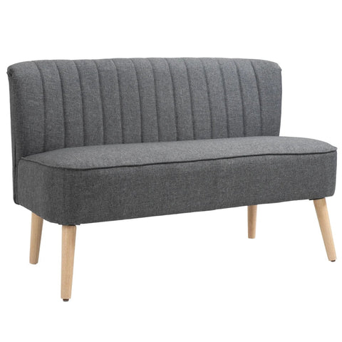Rootz Sofa - 2-seater Sofa - Sofa Seating - Lounge Sofa - Dark Gray - 117 x 56.5 x 77 cm