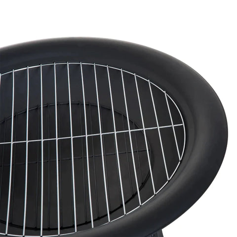 Rootz Fire Bowl - Fire Basket - Fire Pit With Spark - Grill Grate -  Poker - Garden - Black