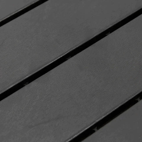 Rootz Patio Tiles - Floor Tiles - Set Of 9 Floor Tiles - Click Mechanism - Wood Grain - Black - 30 x 30 x 2 cm