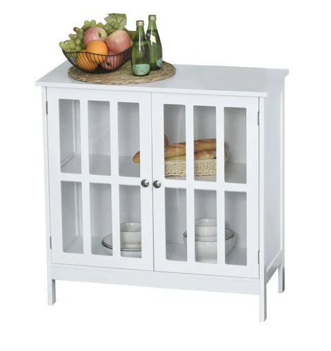 Rootz Keukenkast - Badkamerkast - Kast 2 Deuren - Dressoirkast - Wit - 80 x 36 x 80 cm