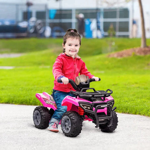 Rootz Children's Electric Vehicle - Electric Motorcycle - Mini Electric Quad - Children's Electric ATV Stroller - LED Front Light - Pink - 70 x 42 x 45 cm