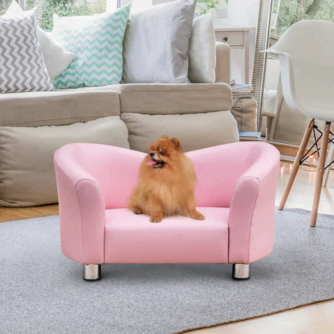 Rootz Dog Sofa - Pet Sofa - Dog Bed Sofa - Cats Sofa - Sofa - Cats Dogs Sofa - Pink - 67 X 41 X 39 Cm