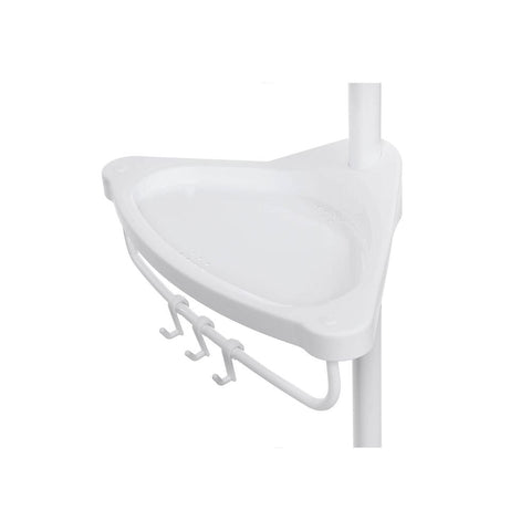 Rootz Shower Shelf - High-quality Materials - Good Space Solution - Simple-practical - Good Stability - Powder-coated Steel - White - 85-305 cm