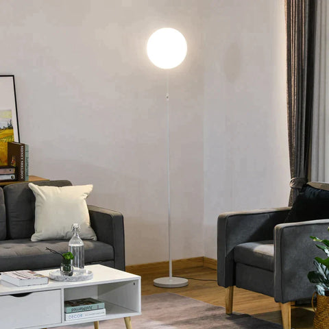 Rootz Floor Lamp - Floor Lamp With LED - Adjustable By 90 Degrees - Removable Light Pole - 3 Levels - Metal - White - 28 cm x 28 cm x 171.5 cm