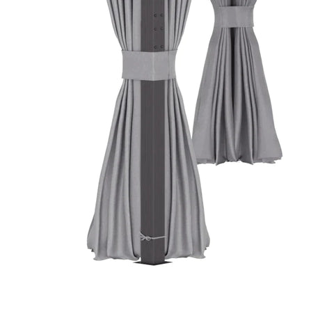 Rootz Gazebo - Garden Gazebo - Pavilion - Garden Tent - Party Tent - Aluminum/Steel/Polyester - Grey - 4m x 3m