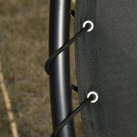 Rootz Schaukelliege – Schaukelstuhl – Entspannungsliege mit Dach – Garten – Balkon – Büro – Dunkelgrau – 185 x 100 x 190 cm