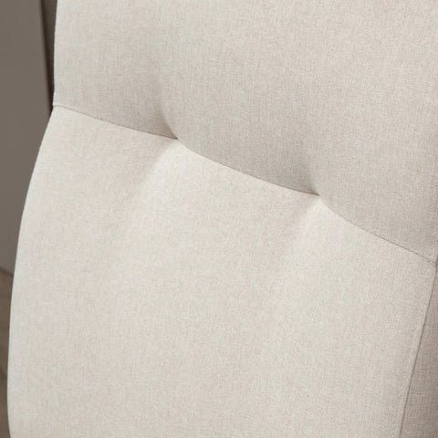 Rootz Set of 2 Dining Chairs - Dining Chairs with Padded Seat - Polyester Fabric - Foam - Rubber Wood - Beige - 50cm x 62cm x 96cm