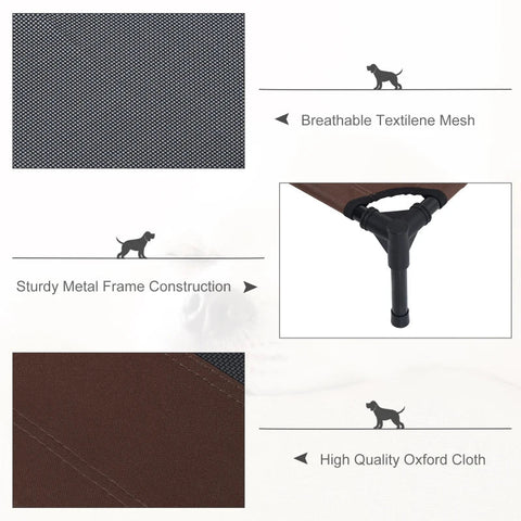 Rootz Dog Lounger - Dog Bed - Dog Lounger - Cat Bed - Pet Bed - Sleeping Place - Brown - 92 x 76 x 18 cm