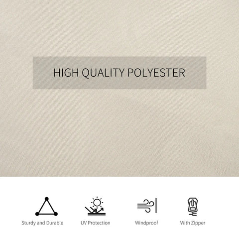 Rootz Side Panels - 4 Side Panels For Gazebo With Hooks - Party Tent - Double-sided Zipper - Polyester - Beige - 352 x 205 cm