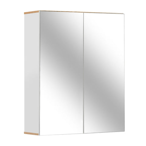 Rootz Spiegelschrank – Badezimmerschrank – Badezimmerspiegel – Wandschrank – Weiß – 60 x 20,5 x 75 cm