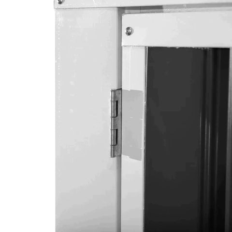 Rootz Garbage Can Box - Device Box - Garbage Box Storer For 2 Garbage Cans - Lockable - Steel - Black - 178.5 x 104.5 x 128.5/113 cm