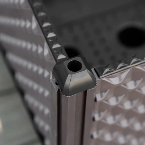 Rootz Raised Bed - Garden Bed - Garden Planter Bed - Flower Box - Brown - 50 x 50 x 33 cm