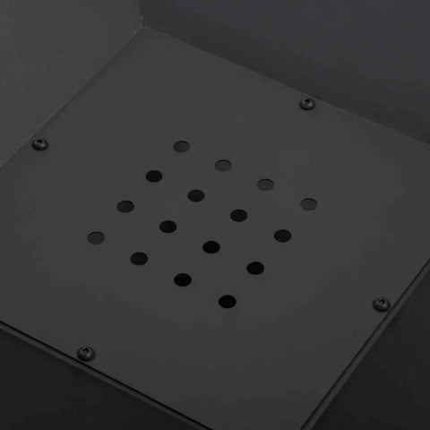 Rootz Fire Pit - Fire Bowl - Fire Basket - Fire Table - Round Fire Pit - For Garden Camping -  BBQ - With Poker Spark Protection - Steel - Black - 45 x 45 x 34 cm