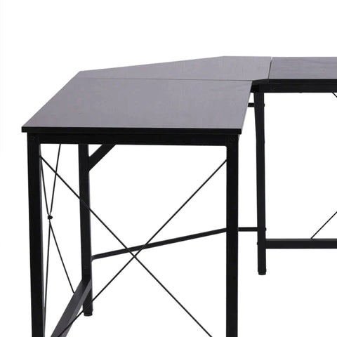 Rootz Schreibtisch – Büroschreibtisch – Gaming-Schreibtisch – L-förmiger Schreibtisch – Schwarz – 150 x 150 x 76 cm