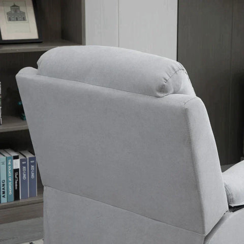Rootz Electric Stand-up Chair - Armchair - Relax Armchair - Tv Armchair With Sleeping Function - Lying Function - Remote Control - Linen Touch - Grey - 83 x 89 x 102 cm