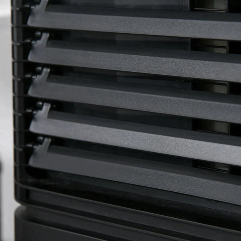 Mobile Klimaanlage von Rootz – 4-in-1-Klimagerät mit Fernbedienung – 2 Geschwindigkeitsstufen – LED-Anzeige – ABS – Schwarz – 30,5 x 32,5 x 67,8 cm