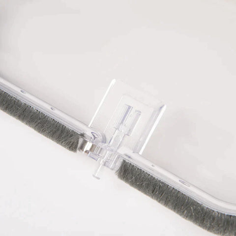 Rootz Pet Door - Cat Flap - Dog Flap - 4 Locking Options With Magnet - Pet Flap For Inside - Door Flap For Pets - White - Ø44 x 4D cm