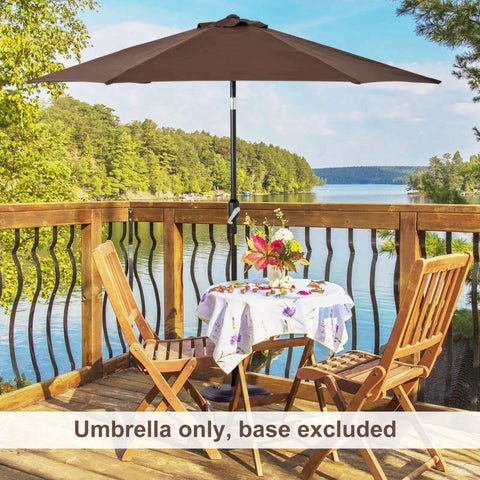 Rootz Parasol - Sun umbrella - Patio Umbrella - Parasol umbrella - Metal/Polyester - Brown